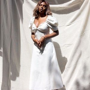 NWT $70 ZARA Knotted Rustic Dress Midi length Size Large